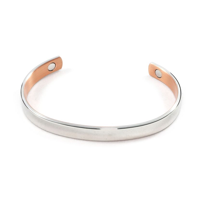 MR038 Magrelief bangle, copper with silver finish