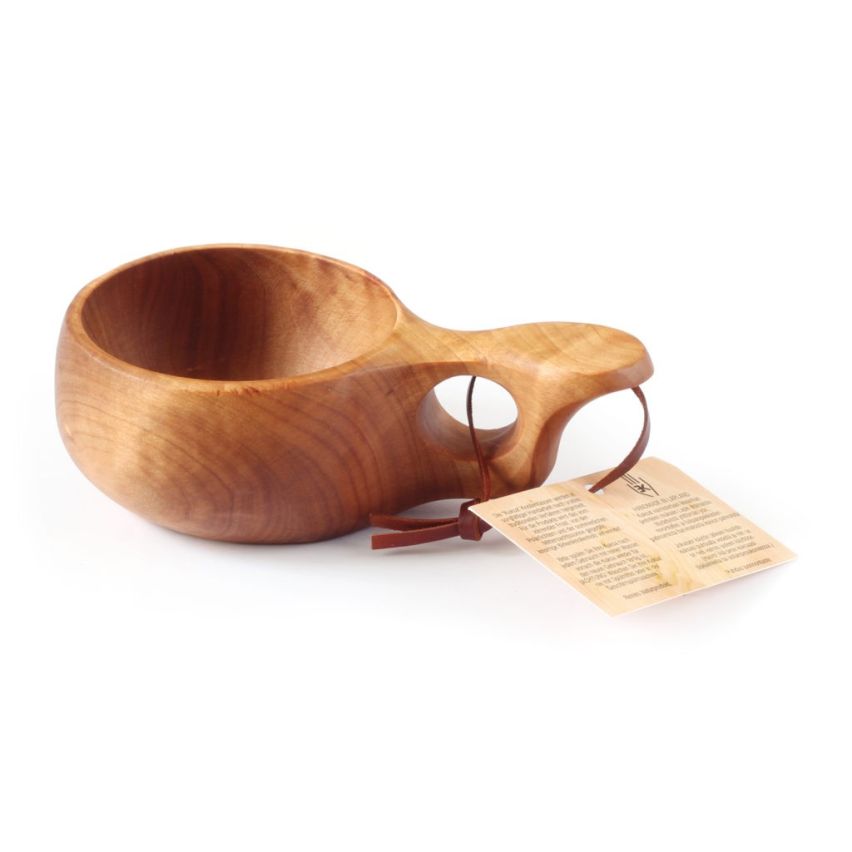 KUKSA - Nordic wooden drinking cup HANDMADE in Lapland from CURLY BIRCH - No07