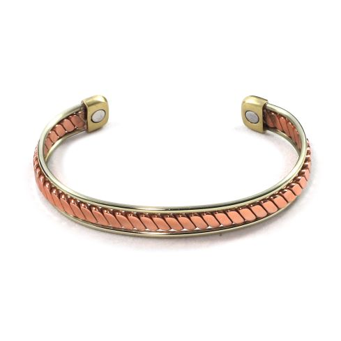 MR053 Magrelief bangle,gold/copper weave